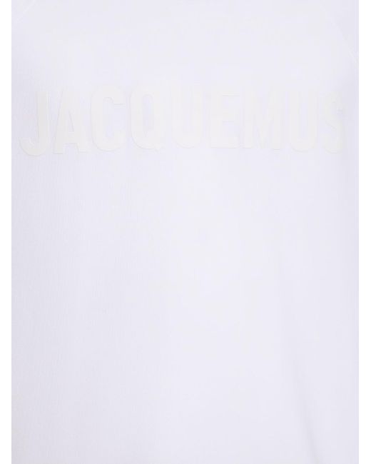 Jacquemus White T-Shirt 'Typo' for men