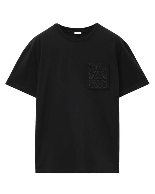 Loewe Black Tonal Pocket Relaxed Fit T-Shirt for men