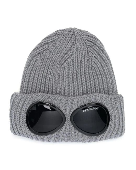 C P Company Gray C.P Company Goggle Knit Hat for men