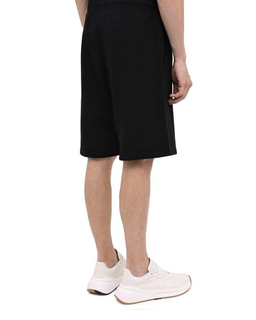 Givenchy Black Paris Gradient Logo Embroidered Sweat Shorts for men