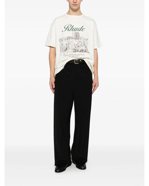 Rhude White Script Tee for men