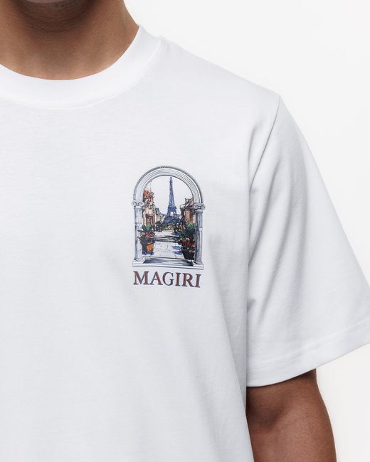 Magrit White Archway Printed T-Shirt for men