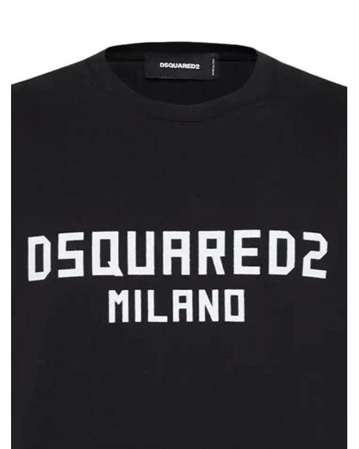 DSquared² Black Milano Cool Fit T Shirt for men