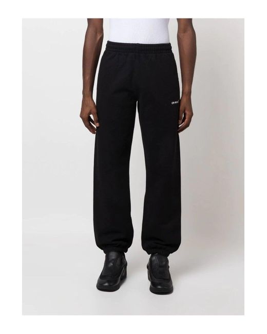 Off-White c/o Virgil Abloh Black Off- Chain Arrows Printed Joggers for men