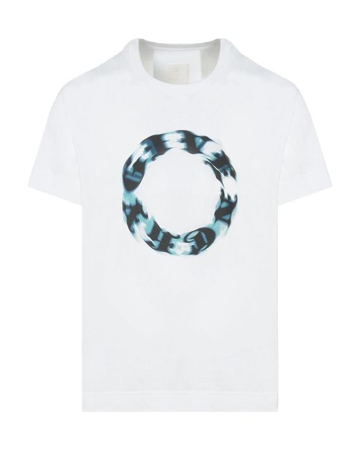Givenchy Circle Logo Oversized T Shirt In White For Men Lyst Givenchy Circle Logo Oversized T Shirt In White For Men Lyst