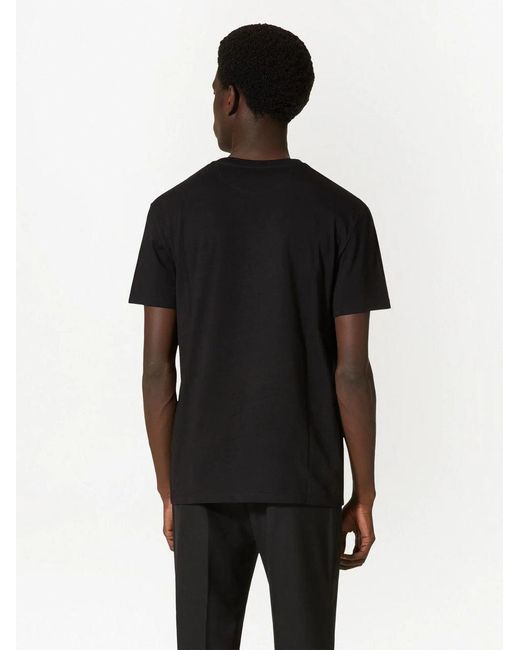 Valentino Black 1960 Logo Print T-Shirt for men