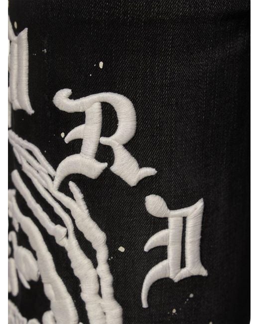 Amiri Black Wes Lang Reaper Logo Aged Jeans for men