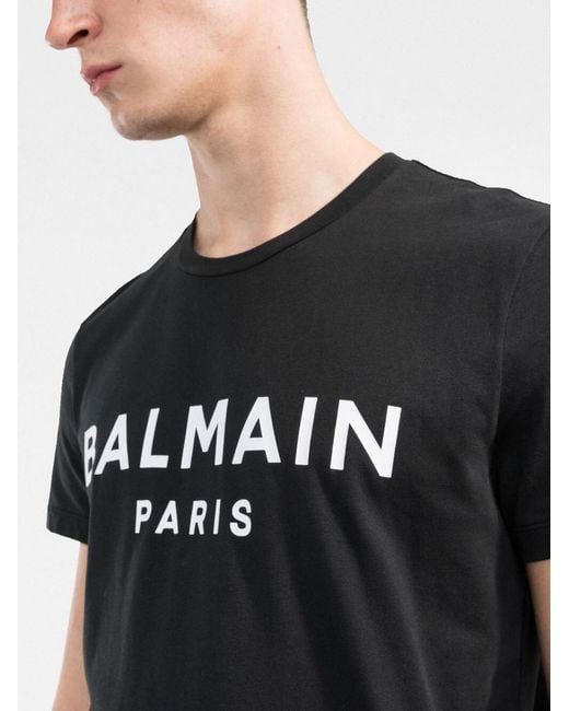 Balmain Black Swim T-Shirt With Logo for men