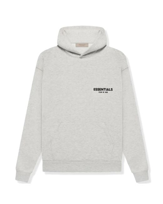 Fear Of God White Essentials Light Oatmeal Hoodie (Ss22) for men