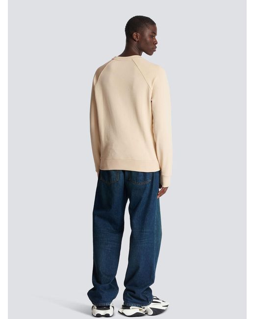 Balmain Natural Paris Logo Print Sweatshirt for men