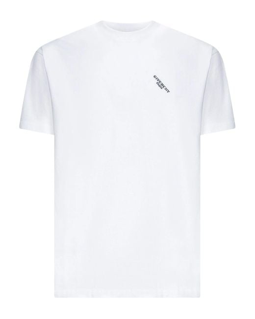 Givenchy White Logo T-Shirt for men