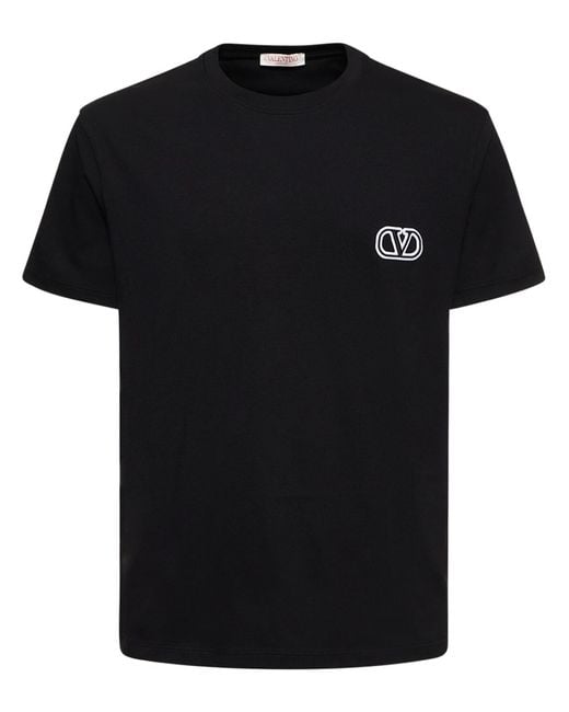 Valentino Black Vlogo Signature Patch T-Shirt for men