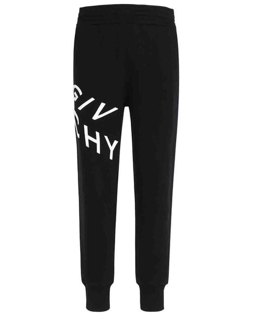 Givenchy Black Refracted Embroidered Logo Joggers for men