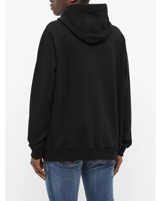 Burberry Black Stripe Detail Zipped Hoodie for men