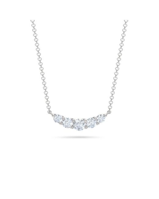 The Diamond Store Metallic Legacy 1.00Ct Round Cut Lab Diamond Necklace