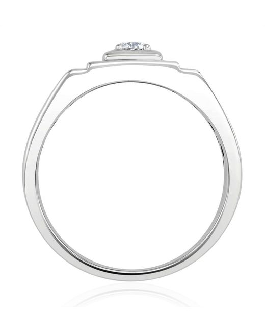 The Diamond Store Metallic 0.25Ct Lab Diamond Design Ring for men