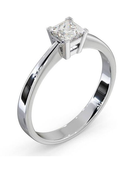 The Diamond Store Metallic Certified Lauren Diamond Engagement Ring 0.50Ct-G-H/Si