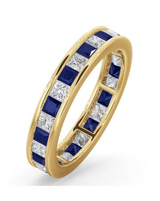 The Diamond Store Blue Eternity Ring Lauren Diamonds G/Vs And Sapphire 2.30Ct
