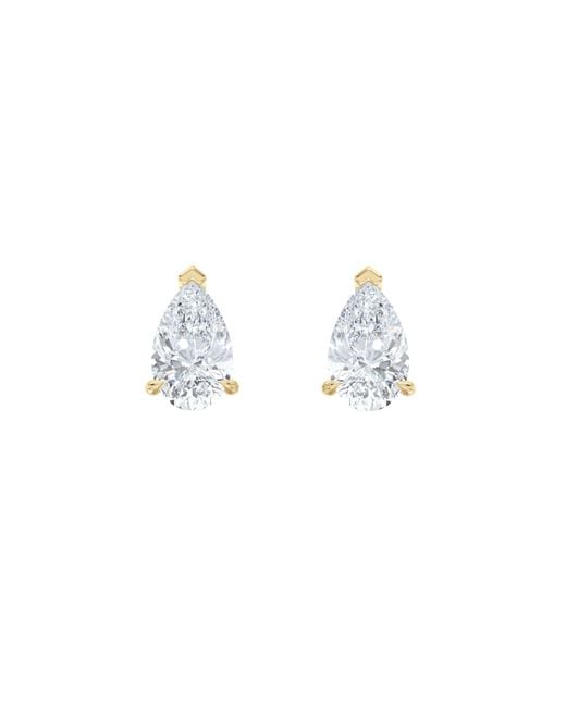 The Diamond Store Blue 2.00Ct Pear Cut Lab Diamond Stud Earrings