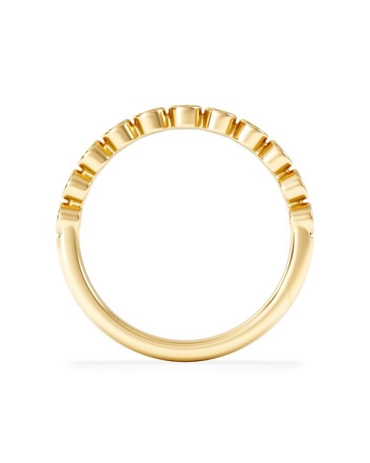 The Diamond Store Metallic Entwine 0.42Ct Round Cut Lab Diamond Half Band Eternity Ring 18K Vermeil