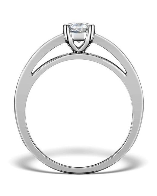 The Diamond Store Metallic Sidestone Lab Diamond Ring Eleri 0.90Ct H/Si1 Princess