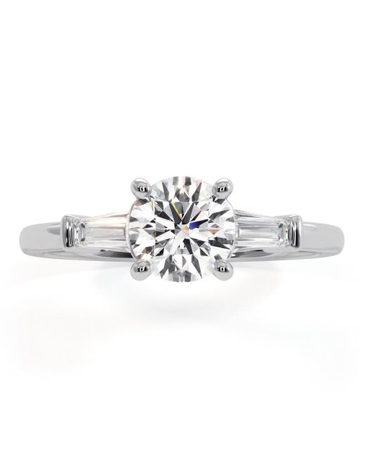 The Diamond Store Metallic Isadora Gia Diamond Engagement Ring 18Kw 0.90Ct G/Si2