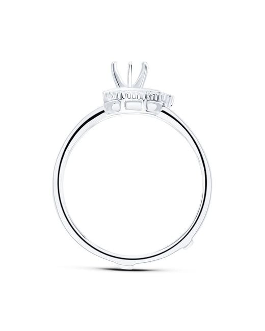 The Diamond Store Metallic Diamond 0.65Ct And 9K Solitaire Ring With Shoulders