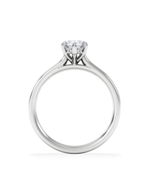 The Diamond Store White Amora Marquise 1.07Ct Hidden Halo Lab Diamond Engagement Ring F/Vs Set