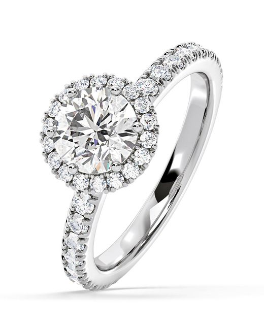 The Diamond Store Metallic Alessandra Lab Diamond Engagement Ring 2.60Ct F/Vs1