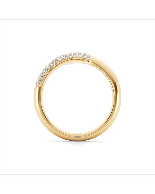 The Diamond Store Metallic 0.15Ct Lab Diamond Pavé Wrap Ring