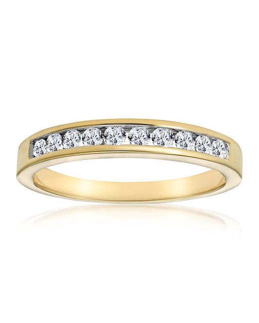 The Diamond Store Metallic Rae Half Eternity Ring 0.33Ct Diamond 9K