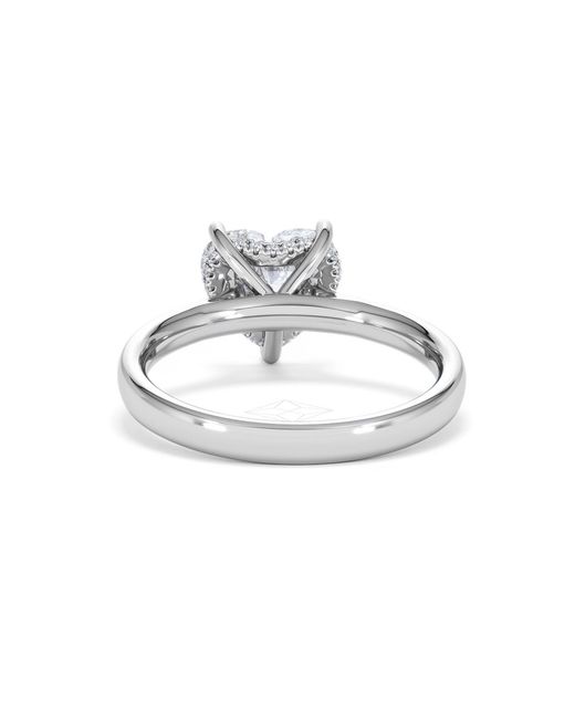 The Diamond Store White Amora Heart 2.09Ct Hidden Halo Lab Diamond Engagement Ring F/Vs Set
