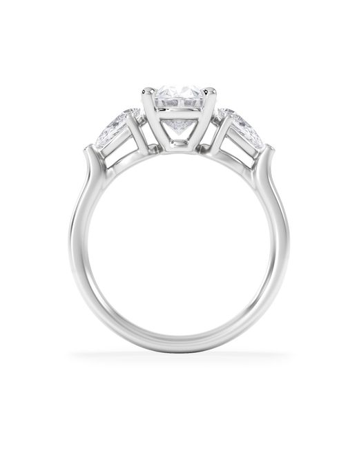 The Diamond Store White Adore 2.60Ct Oval Cut Lab Diamond 3 Stone Engagement Ring