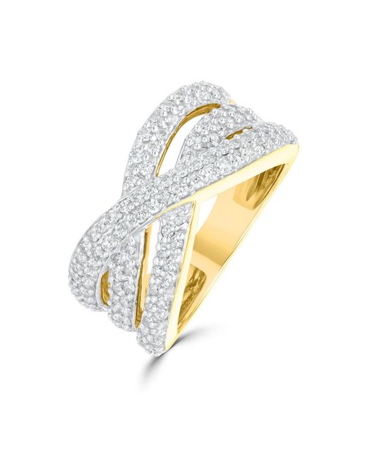 The Diamond Store Metallic Wide Ring 0.50Ct Diamond 9K