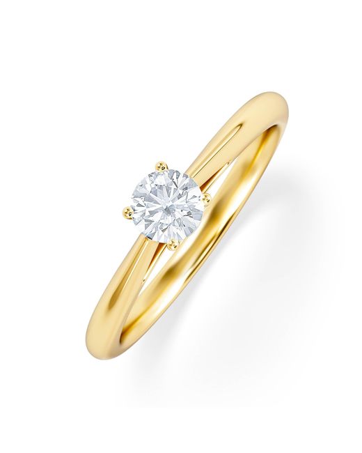 The Diamond Store Metallic Engagement Ring Certified Elysia 18K Diamond 0.33Ct