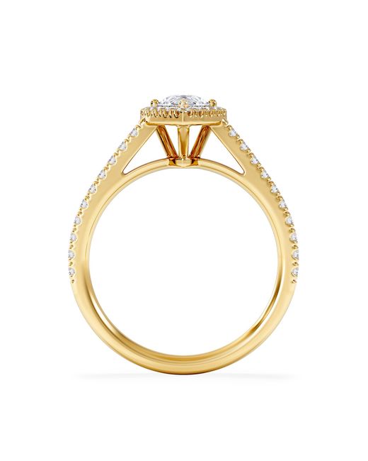 The Diamond Store Metallic Diana Gia Diamond Pear Halo Engagement Ring