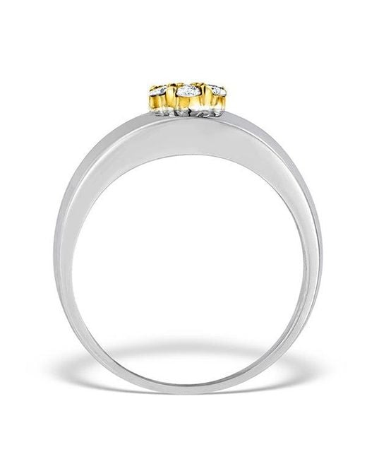The Diamond Store Metallic 9K Diamond Pave Set Ring