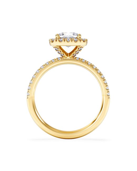 The Diamond Store Metallic Beatrice Lab Diamond Halo Engagement Ring