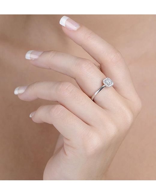 The Diamond Store Metallic 0.25Ct Lab Diamond Engagement Ring 9K Galileo