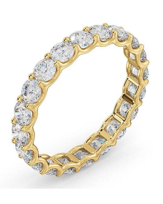 The Diamond Store Metallic Eternity Ring Chloe 18K Diamond 2.00Ct G/Vs