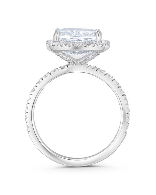 The Diamond Store Metallic Beatrice 5.75Ct Lab Diamond Cushion Cut Engagement Ring