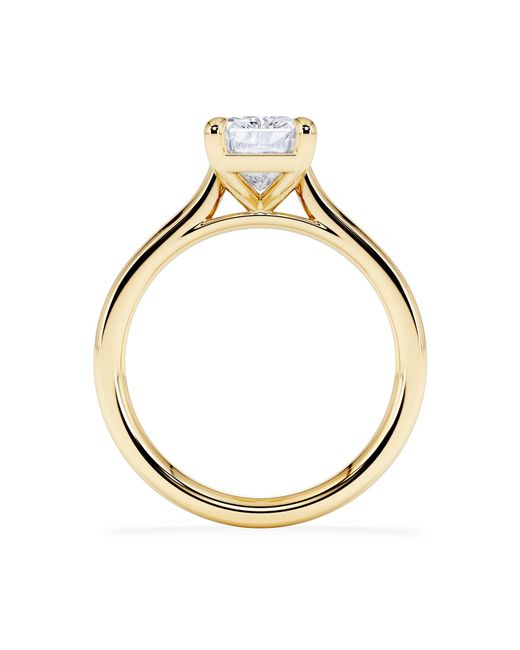 The Diamond Store Metallic Amora Radiant 2.00Ct Lab Diamond Engagement Ring F/Vs1 Set