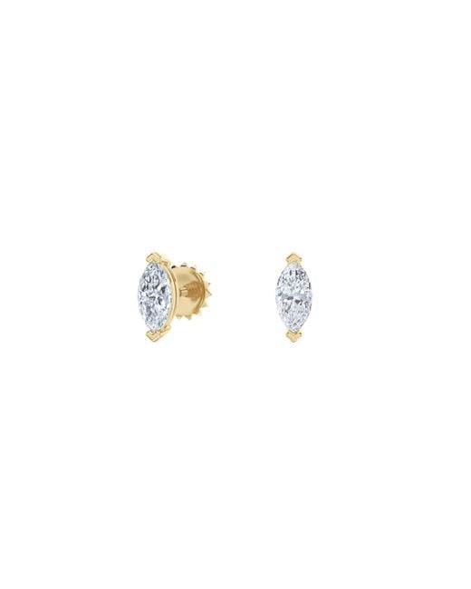 The Diamond Store Metallic 2.00Ct Marquise Cut Lab Diamond Stud Earrings