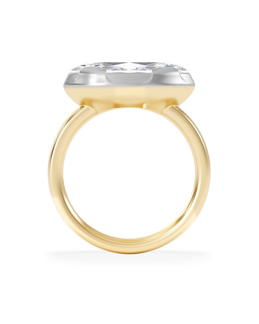 The Diamond Store Metallic East West 3.00Ct Marquise Cut Lab Diamond Solitaire Engagement Ring