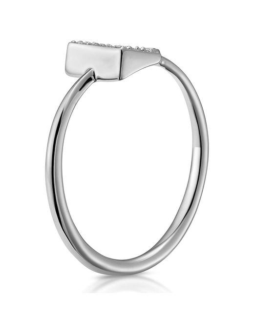 The Diamond Store Metallic Diamond Initial 'E' Ring 0.07Ct Set