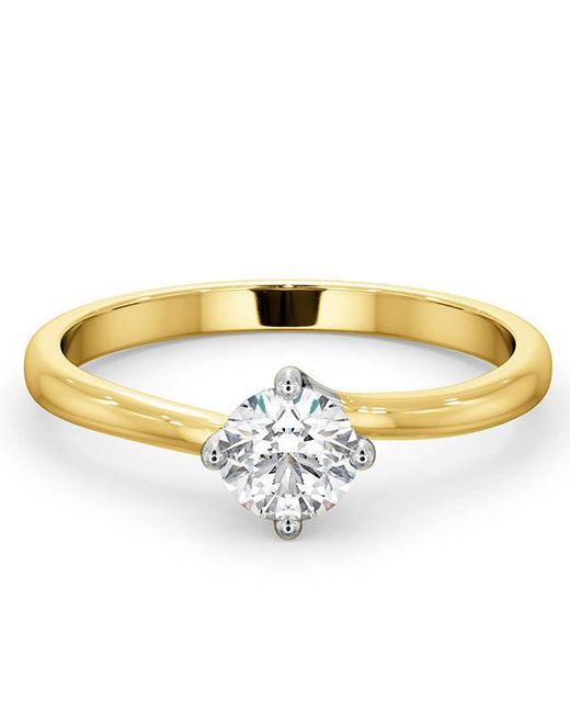 The Diamond Store Metallic Half Carat Diamond Engagement Ring Lily Lab G/Si1 18K