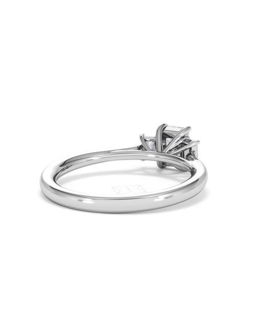 The Diamond Store White Evoke 3 Stone Emerald Cut Lab Diamond Ring 0.50Ct