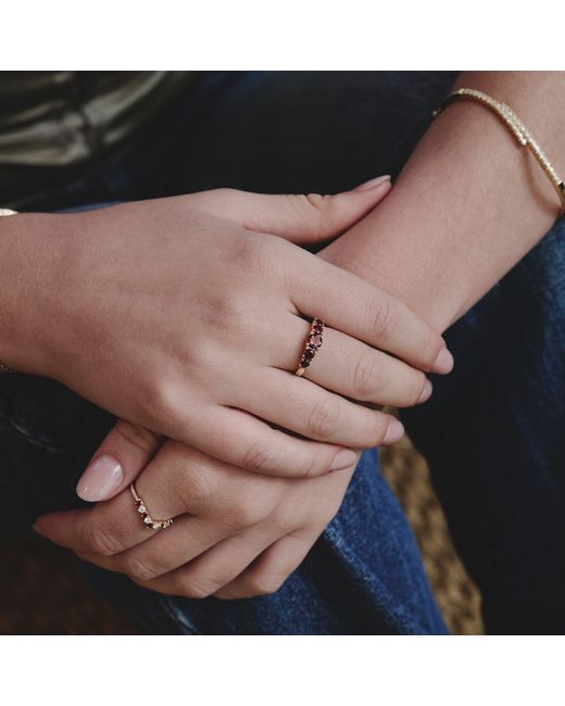 The Diamond Store Metallic Garnet Ring 9K Item A3790