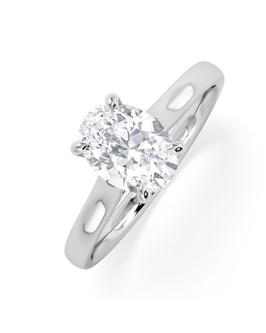 The Diamond Store White Amora Oval 1.00Ct Diamond Engagement Ring G/Vs1 Set