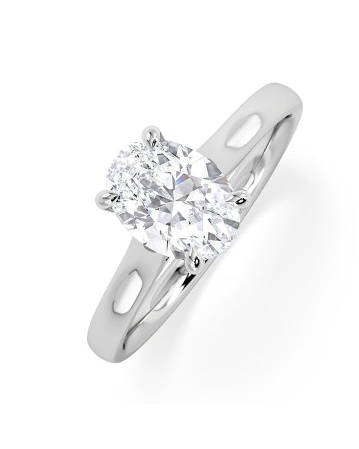 The Diamond Store White Amora Oval 1.00Ct Diamond Engagement Ring G/Vs1 Set